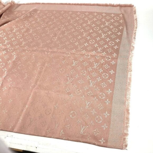 LOUIS VUITTON M74441 large fringe Shoal-Monogram Shawls Accessories Stole/Shawl - Picture 4 of 12